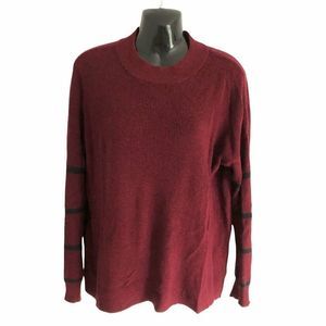 AMERICA EAGLE JEGGING  FIT tunic sweater. Wine colour, navy detail crew neck